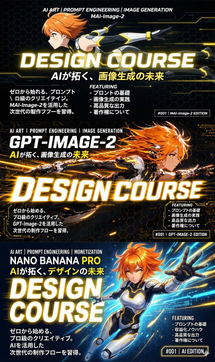 3-Panel Anime Sci-Fi Course Promo - AI image template preview