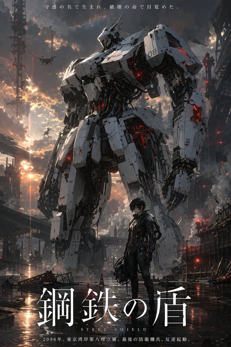 Robot Mecha Movie Key Visual Prompt - AI image template preview