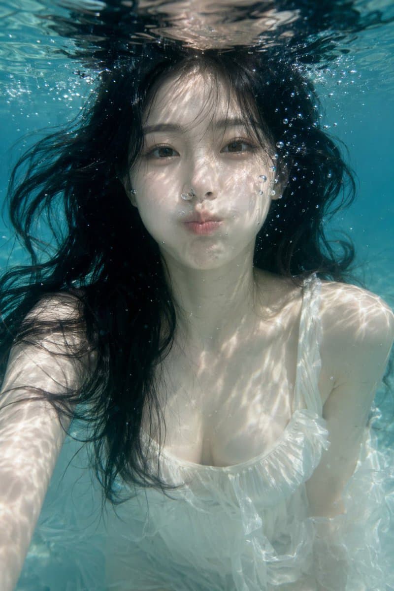 Underwater Photorealistic Portrait - AI image template preview