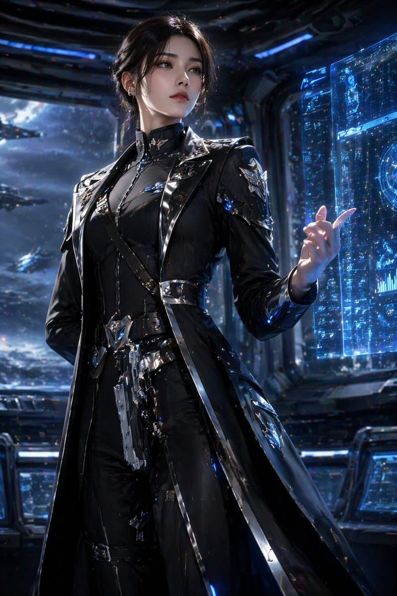 Sci-Fi Commander Portrait - AI image template preview
