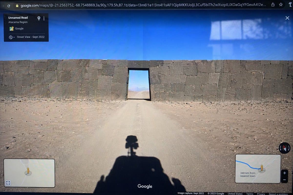 Google Street View Anomaly Screen Photo - AI image template preview