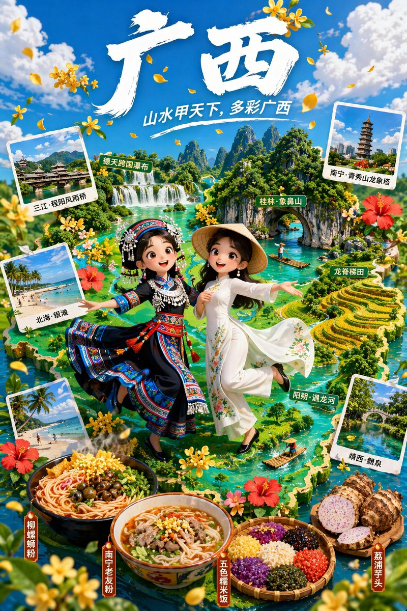 3D Animated Tourism Infographic Poster - AI image template preview