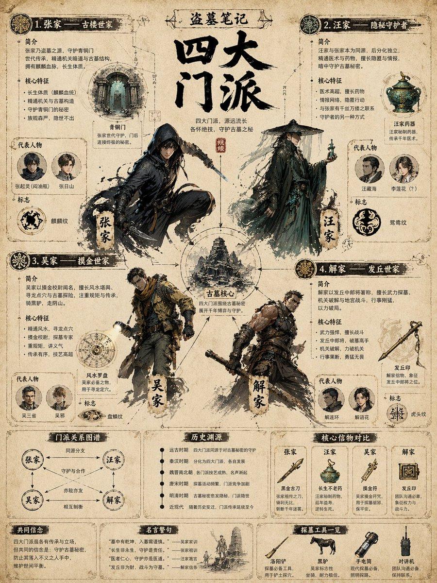 Vintage Faction Infographic Poster - AI image template preview