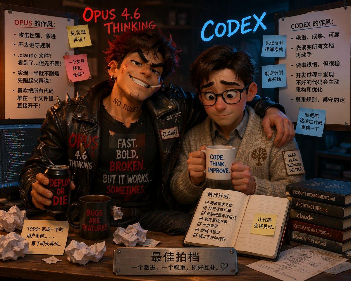 Contrasting Coder Personas Illustration - AI image template preview