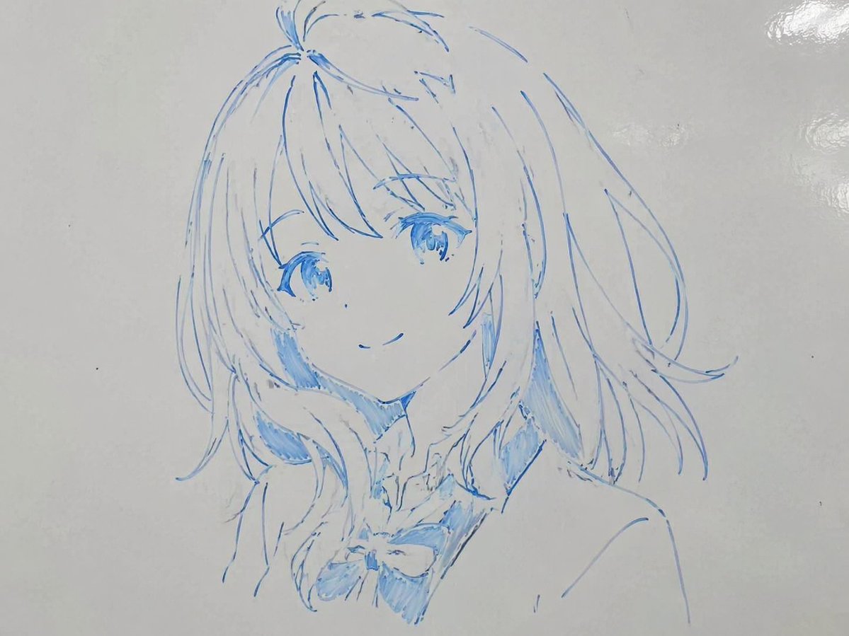 Whiteboard Marker Anime Sketch - AI image template preview