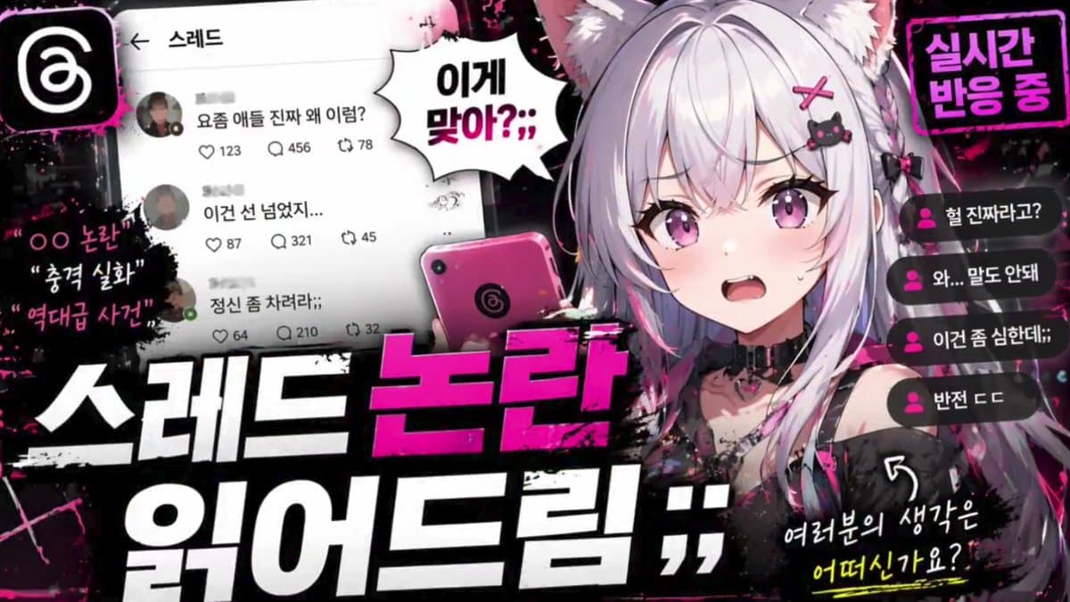Anime VTuber Reaction Thumbnail - AI image template preview
