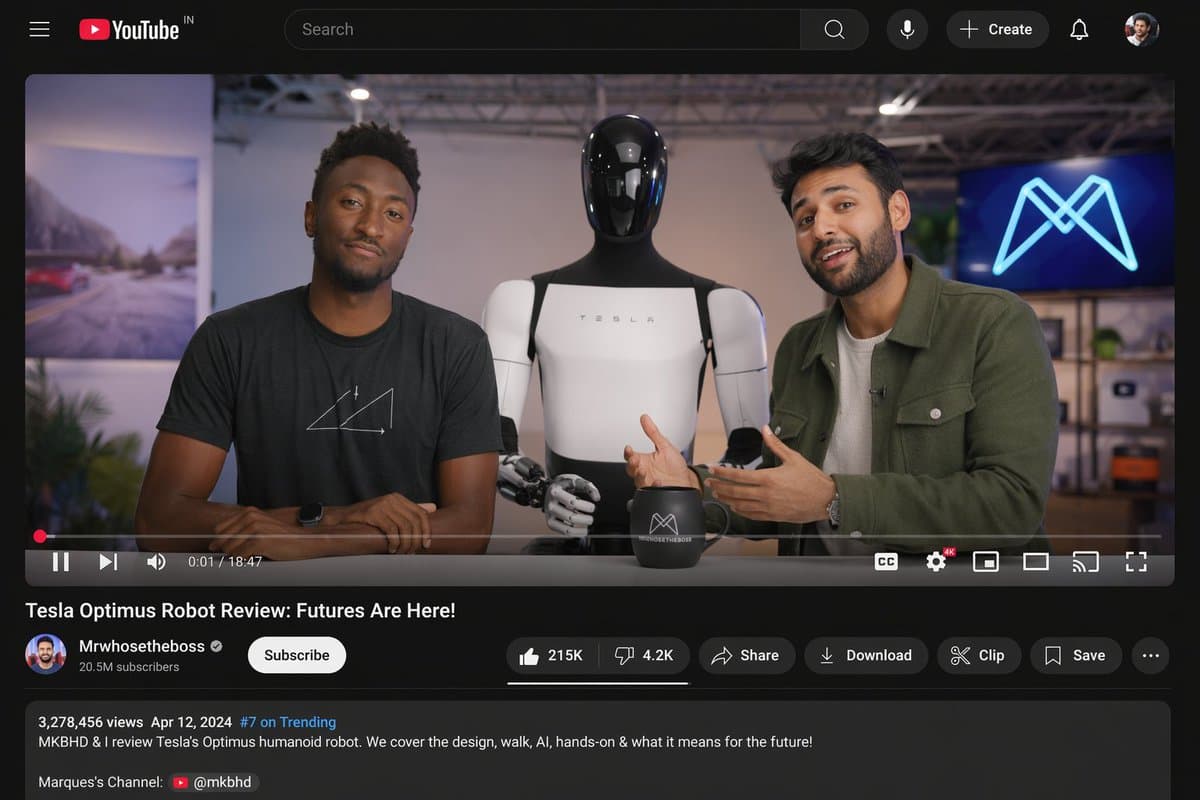 YouTube Video Interface Mockup - AI image template preview