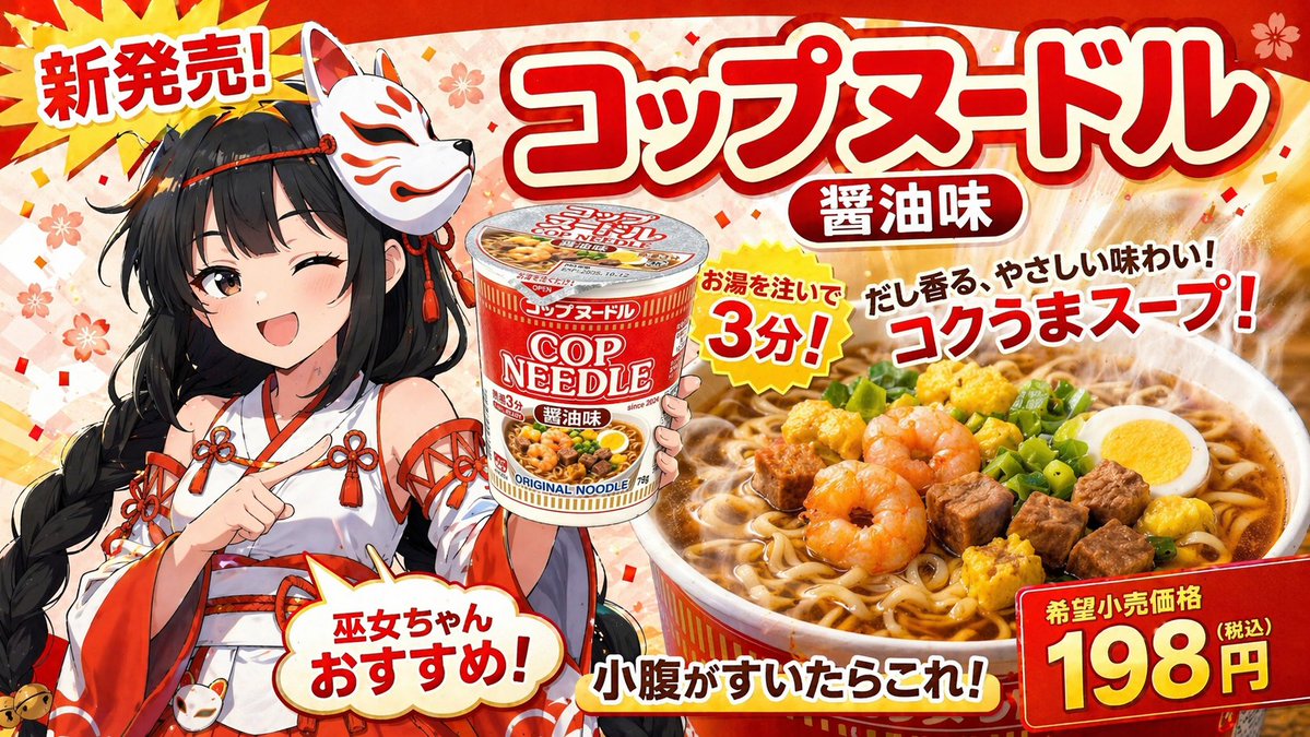 Anime Noodle Advertisement Banner - AI image template preview