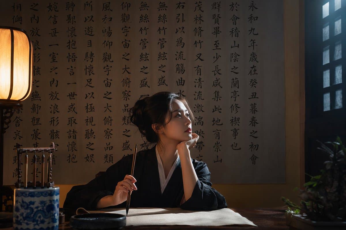 Cinematic Calligraphy Portrait - AI image template preview