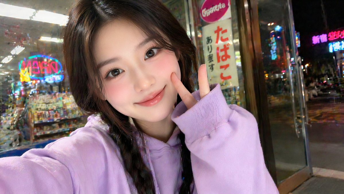 East Asian Girl Influencer Portrait - AI image template preview
