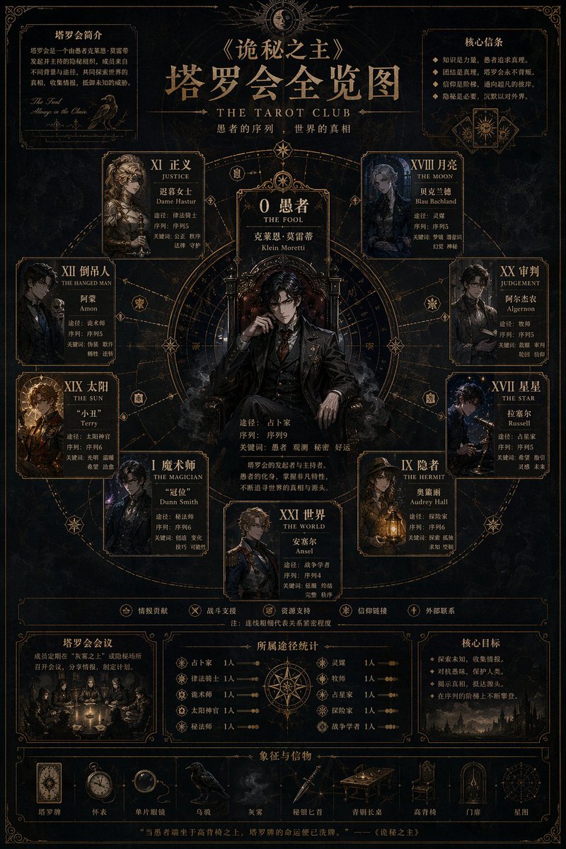 Occult Tarot Club Map - AI image template preview
