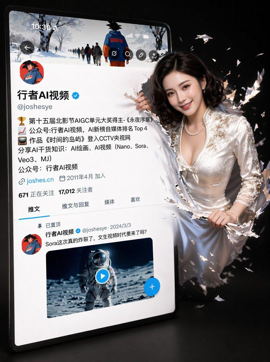 3D Social Media Profile Break-Out - AI image template preview