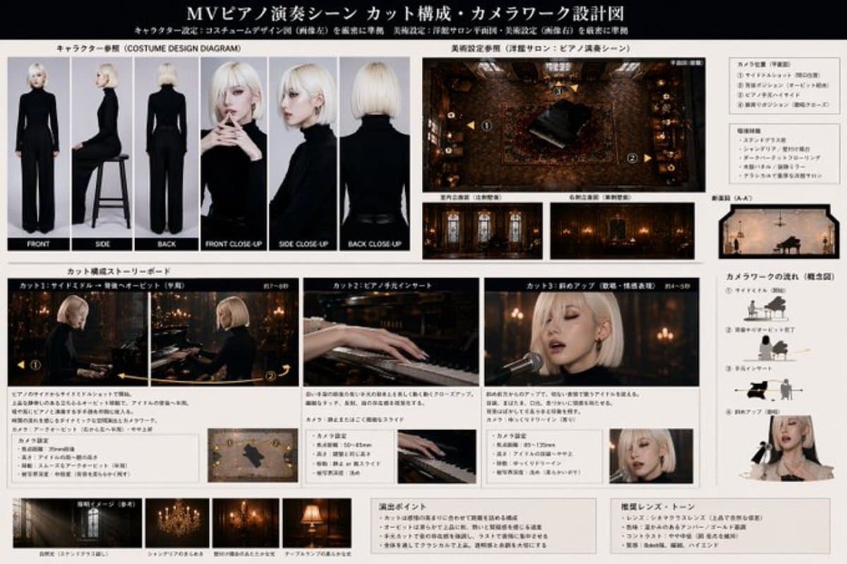 MV Pre-visualization Blueprint - AI image template preview