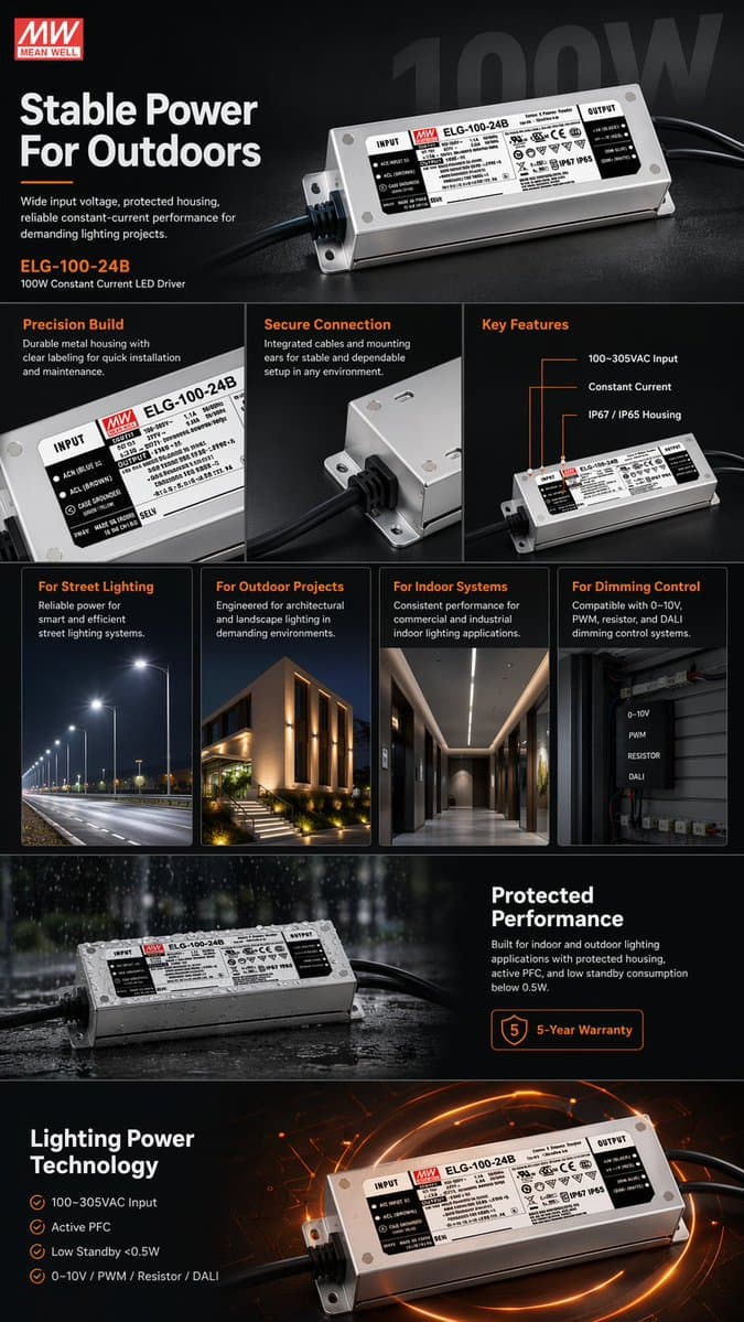 E-commerce LED Driver Infographic - AI image template preview