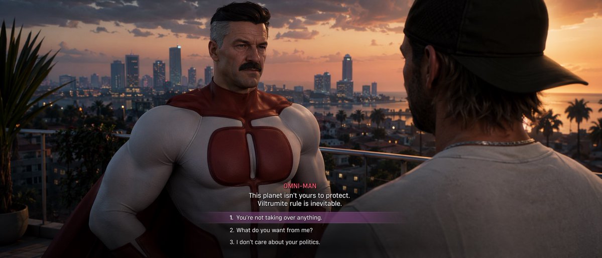 GTA-Style Dialogue Screenshot - AI image template preview