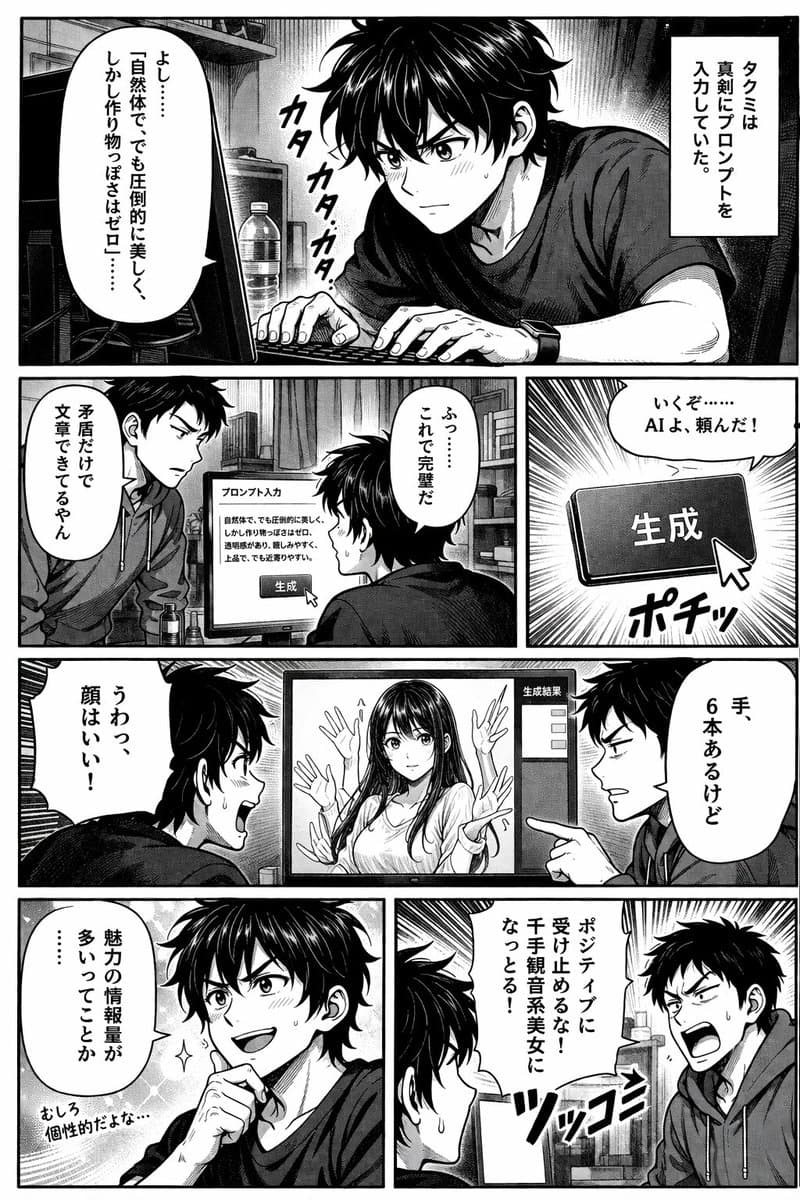 AI Image Generation Manga Page - AI image template preview