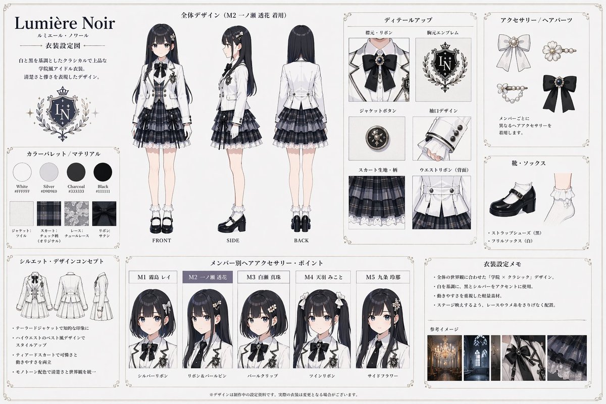 Idol Costume Design Sheet - AI image template preview