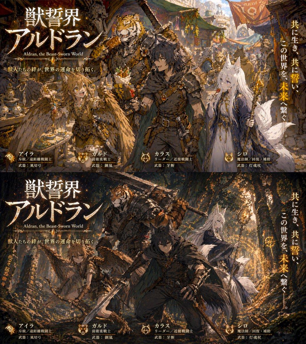 Two-Panel RPG Concept Art - AI image template preview