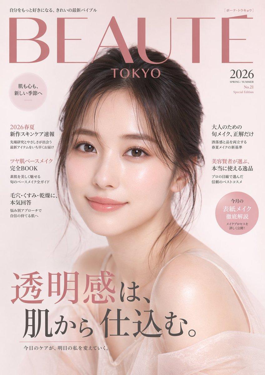 Japanese Beauty Magazine Cover - AI image template preview