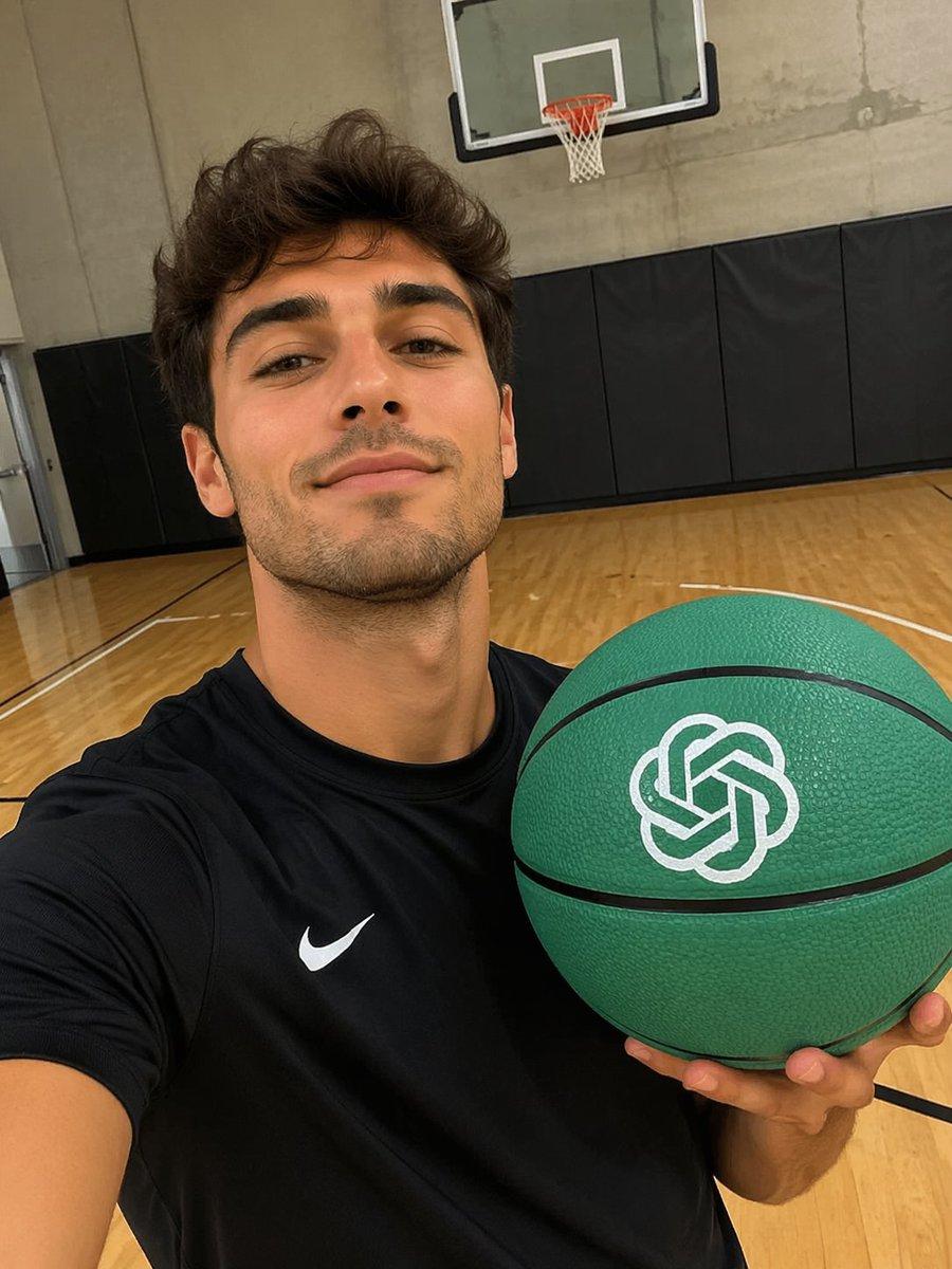 Custom Logo Basketball Selfie - AI image template preview
