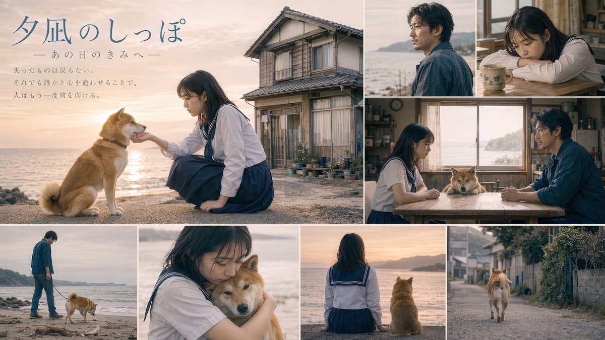 Japanese Movie Teaser Collage - AI image template preview