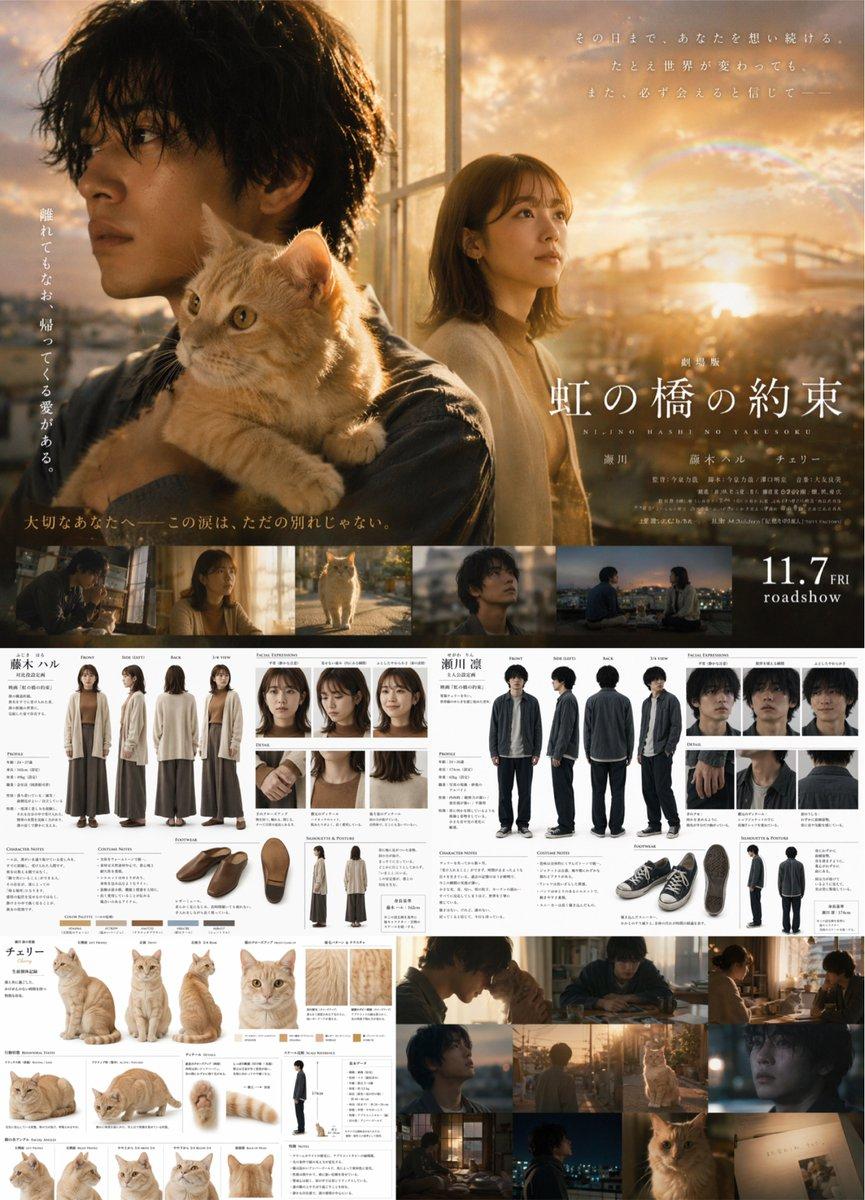 Live-Action Movie Poster & Character Sheet - AI image template preview