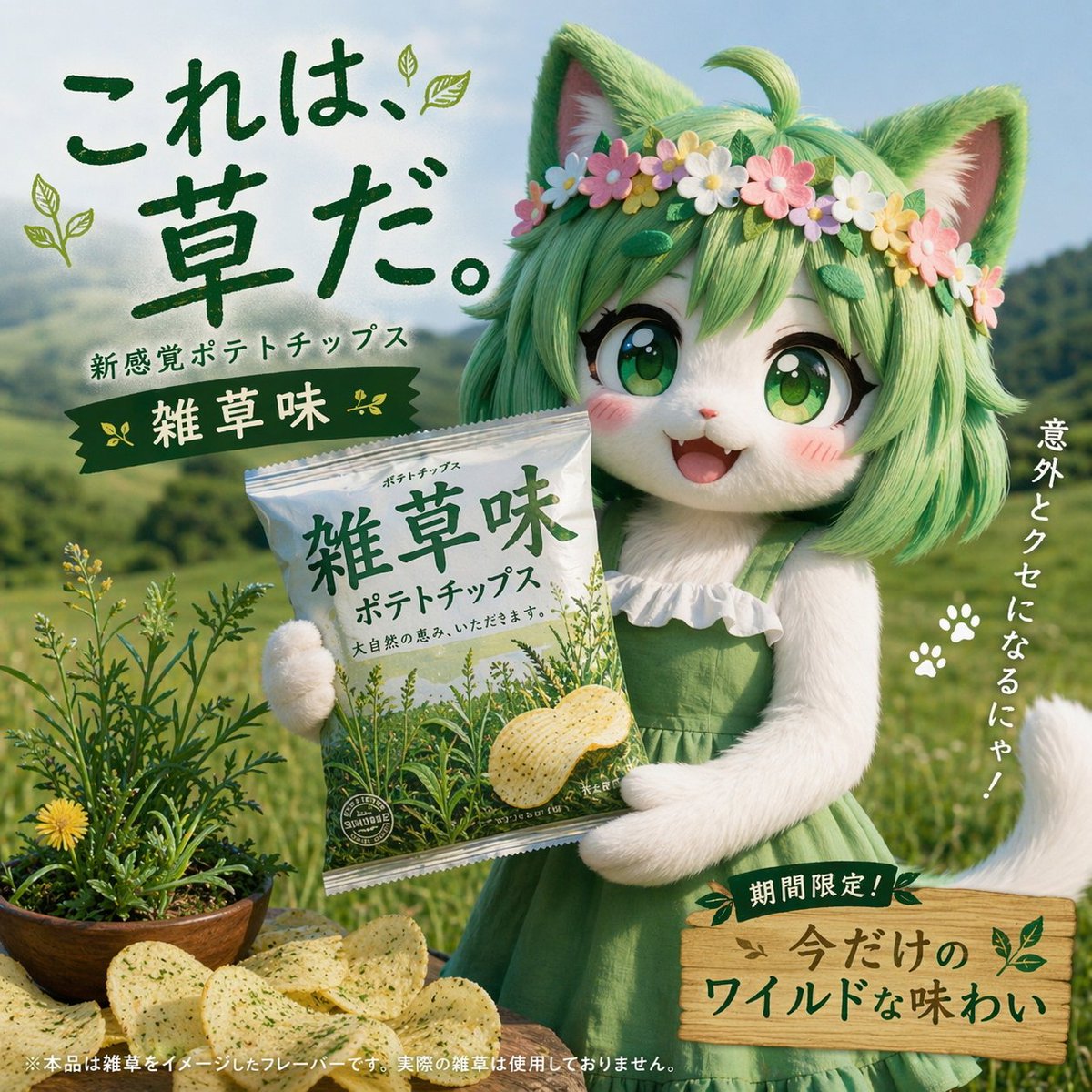 Japanese Potato Chip Advertisement - AI image template preview