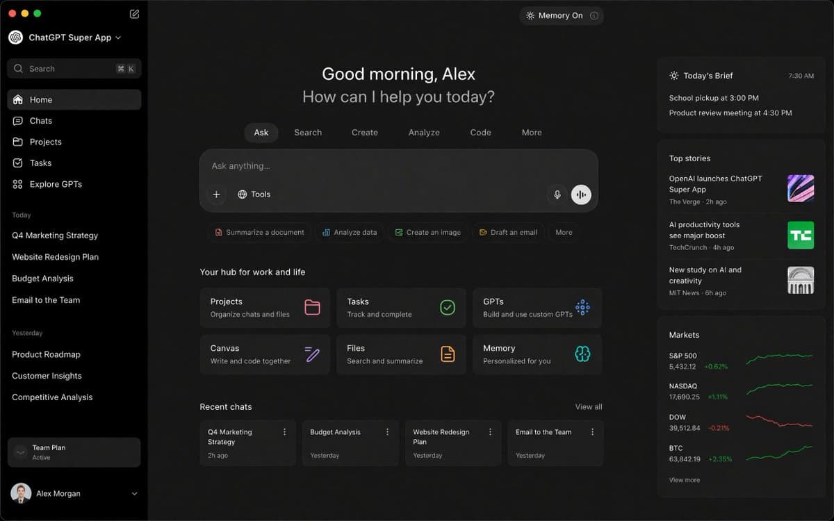 ChatGPT Super App Concept - AI image template preview