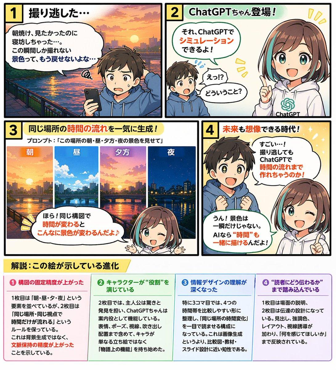 Educational 4-Panel Manga with Infographic - AI image template preview