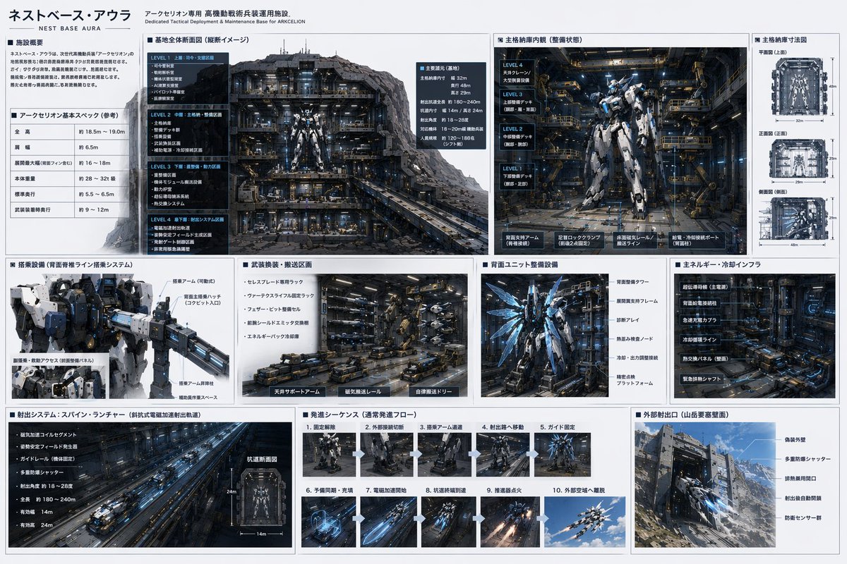 Mecha Base Technical Spec Sheet - AI image template preview