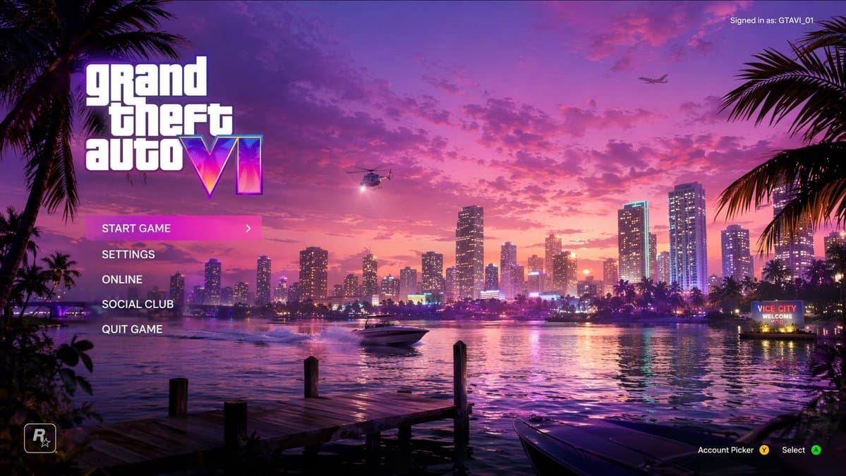 Video Game Main Menu UI Mockup - AI image template preview