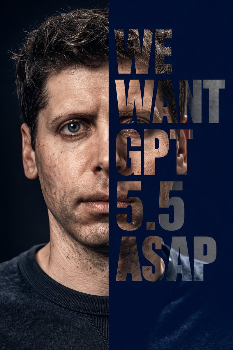 Split-Face Typography Mask Portrait - AI image template preview