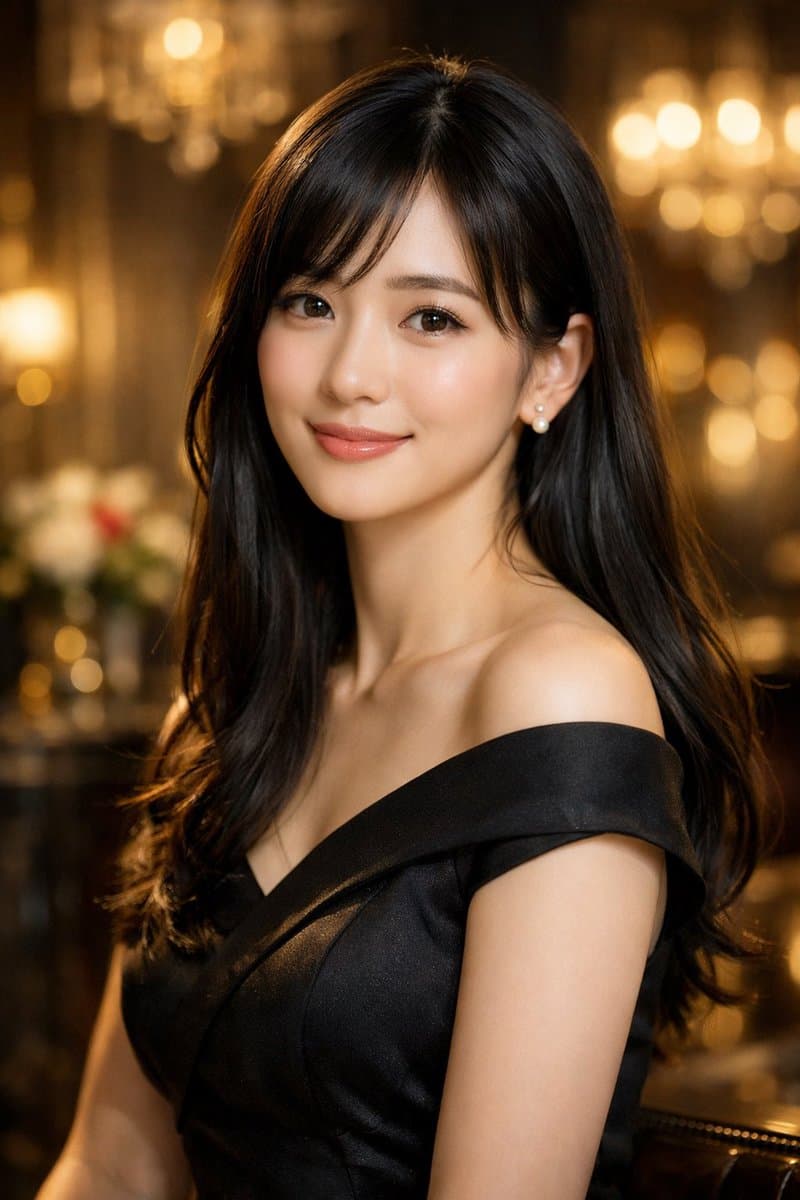 Elegant Photorealistic Female Portrait - AI image template preview