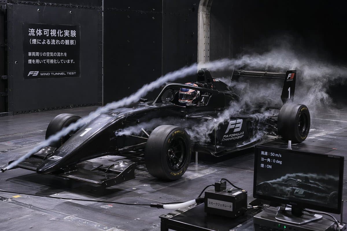 F3 Wind Tunnel Aerodynamic Test - AI image template preview