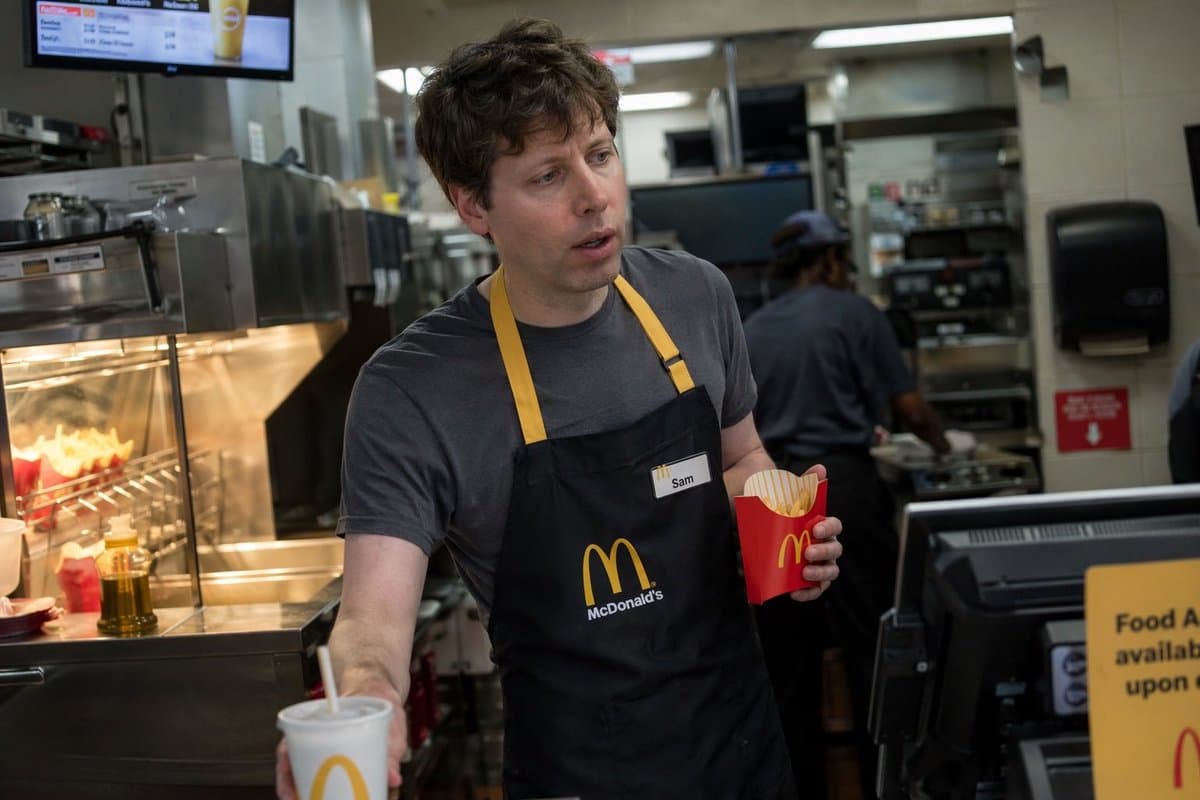 Celebrity Fast Food Worker Candid - AI image template preview