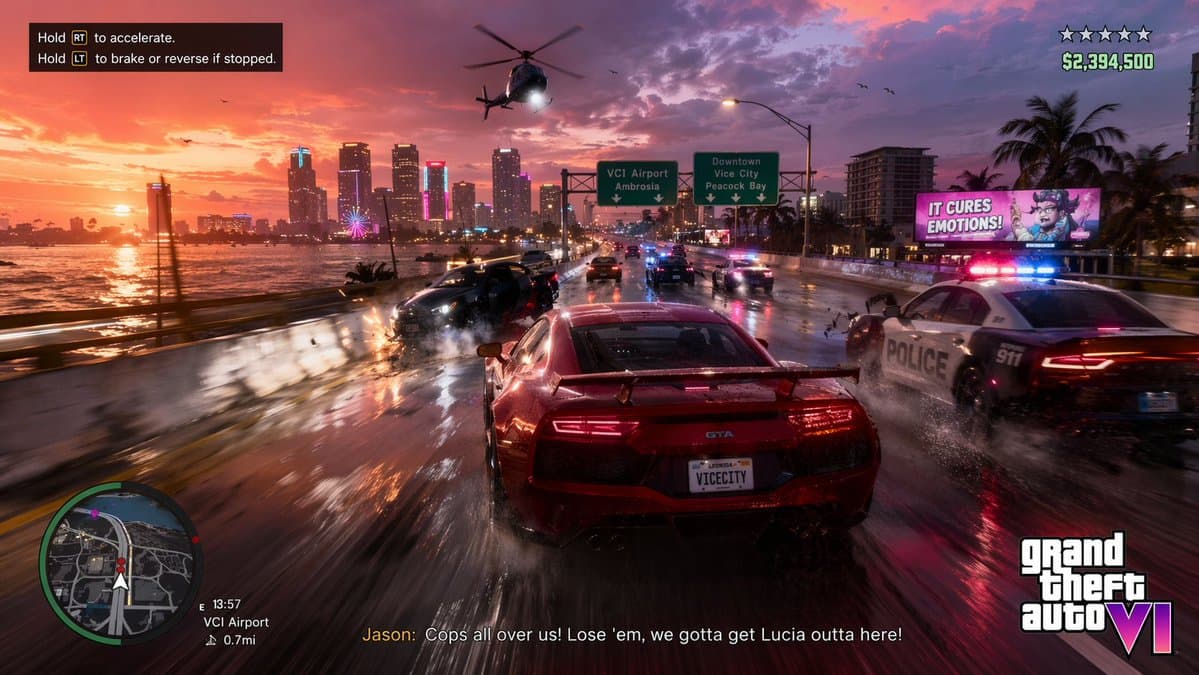 Open-World Action Game HUD Screenshot - AI image template preview