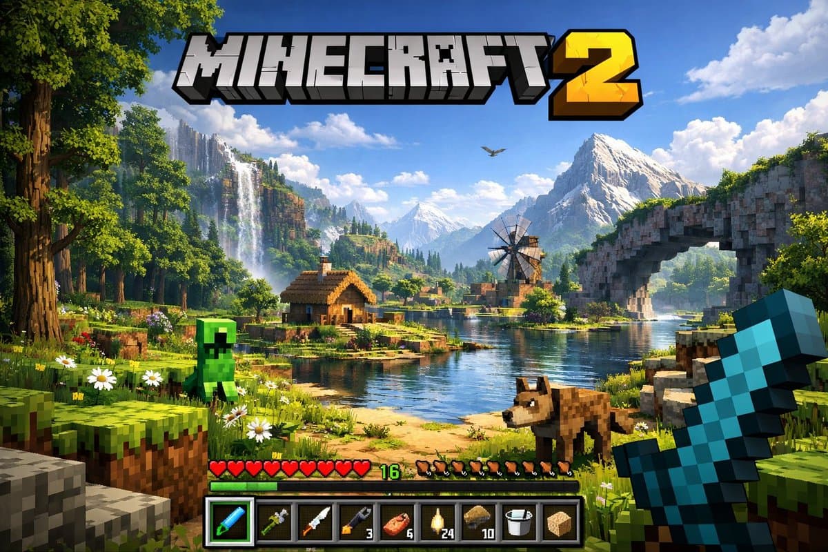 Next-Gen Voxel Game Screenshot - AI image template preview