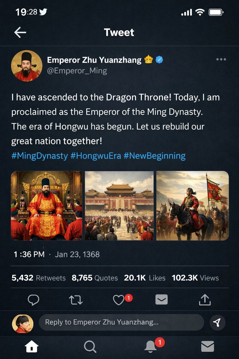 Historical Figure Social Media Mockup - AI image template preview