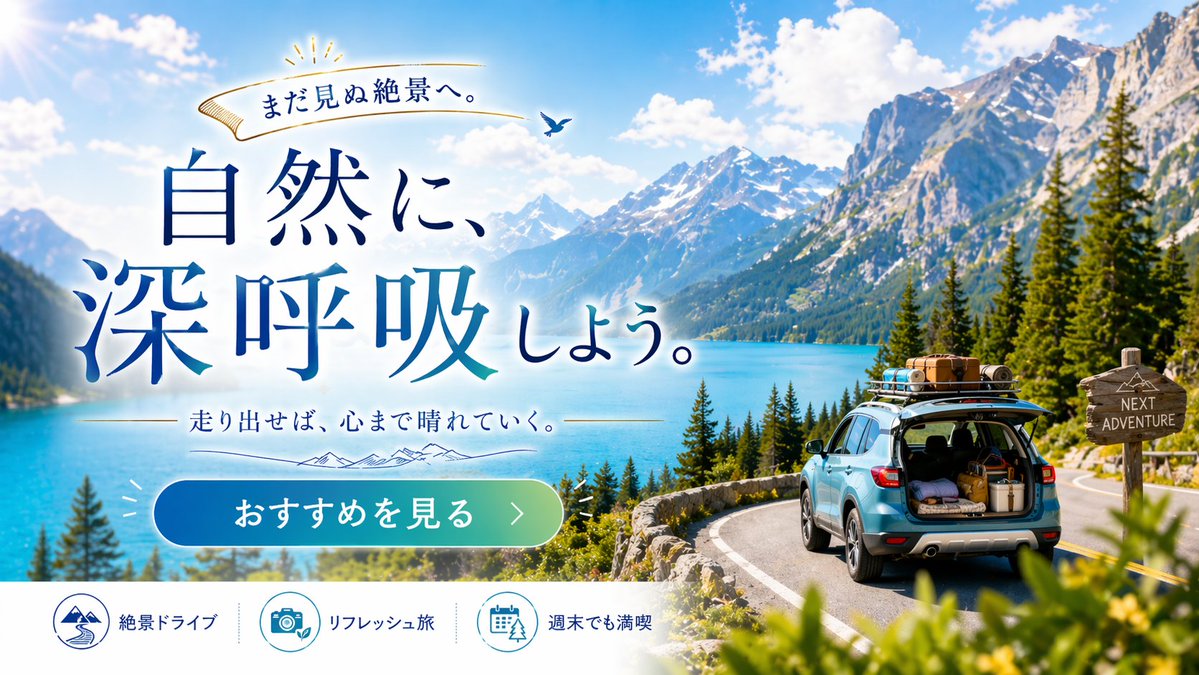 Scenic Travel Ad Banner Generator - AI image template preview