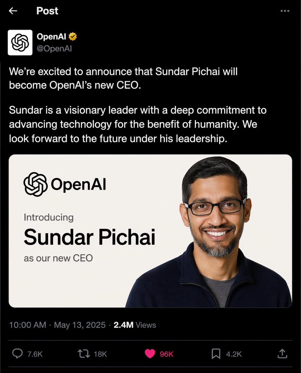 OpenAI CEO Announcement Mockup - AI image template preview