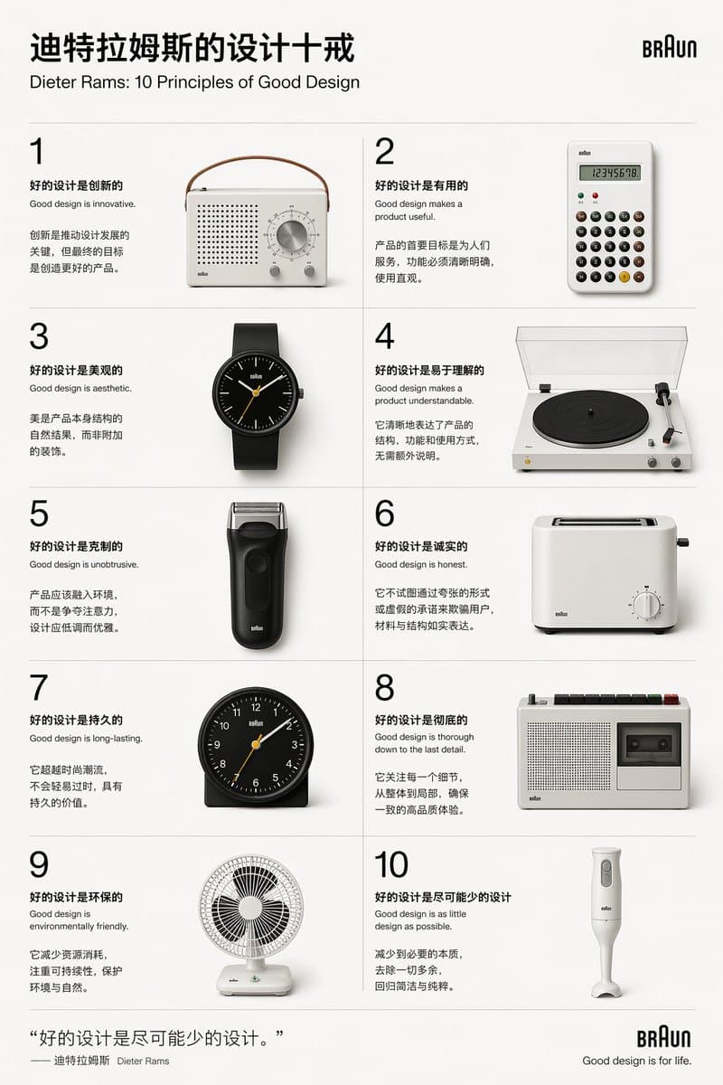 Dieter Rams Design Principles Poster - AI image template preview