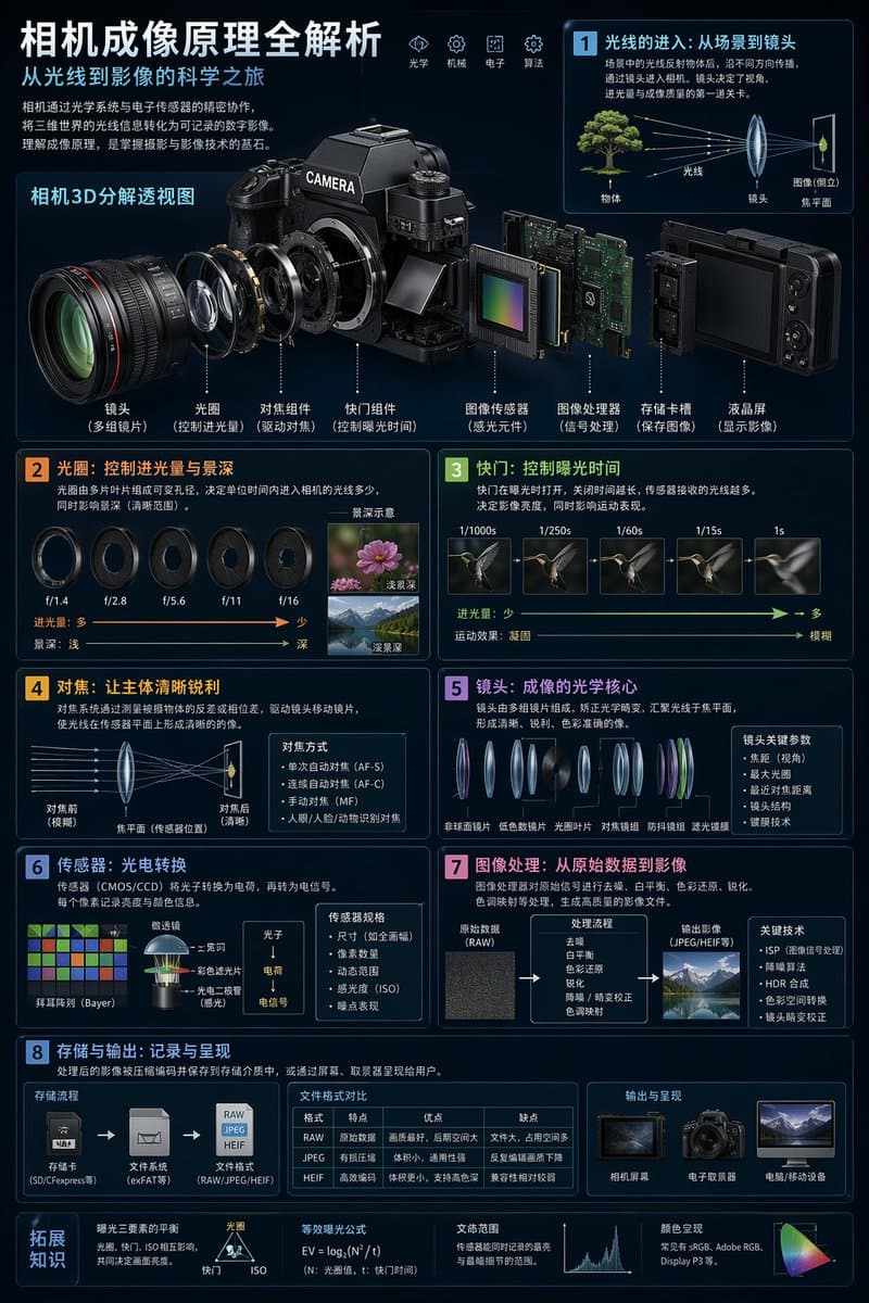 Camera Imaging Technology Infographic - AI image template preview