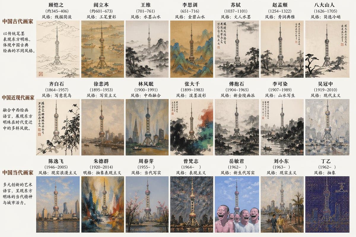Historical Artist Style Landmark - AI image template preview