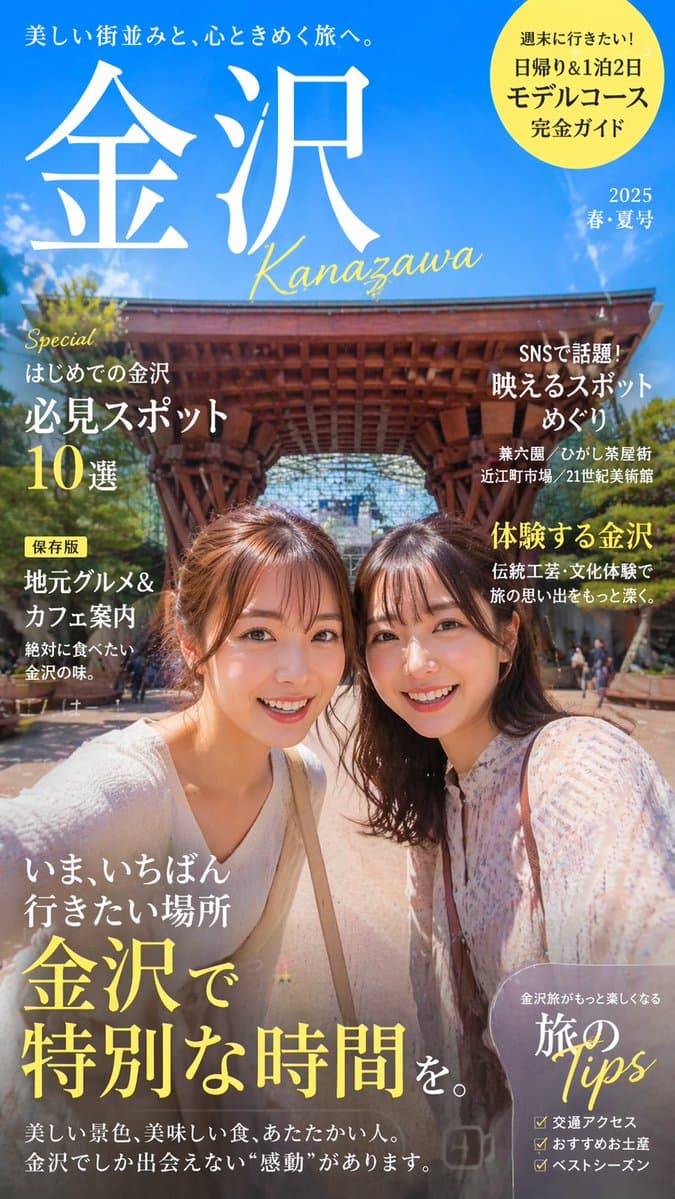 Coordinate-Based Tourism Magazine Cover - AI image template preview