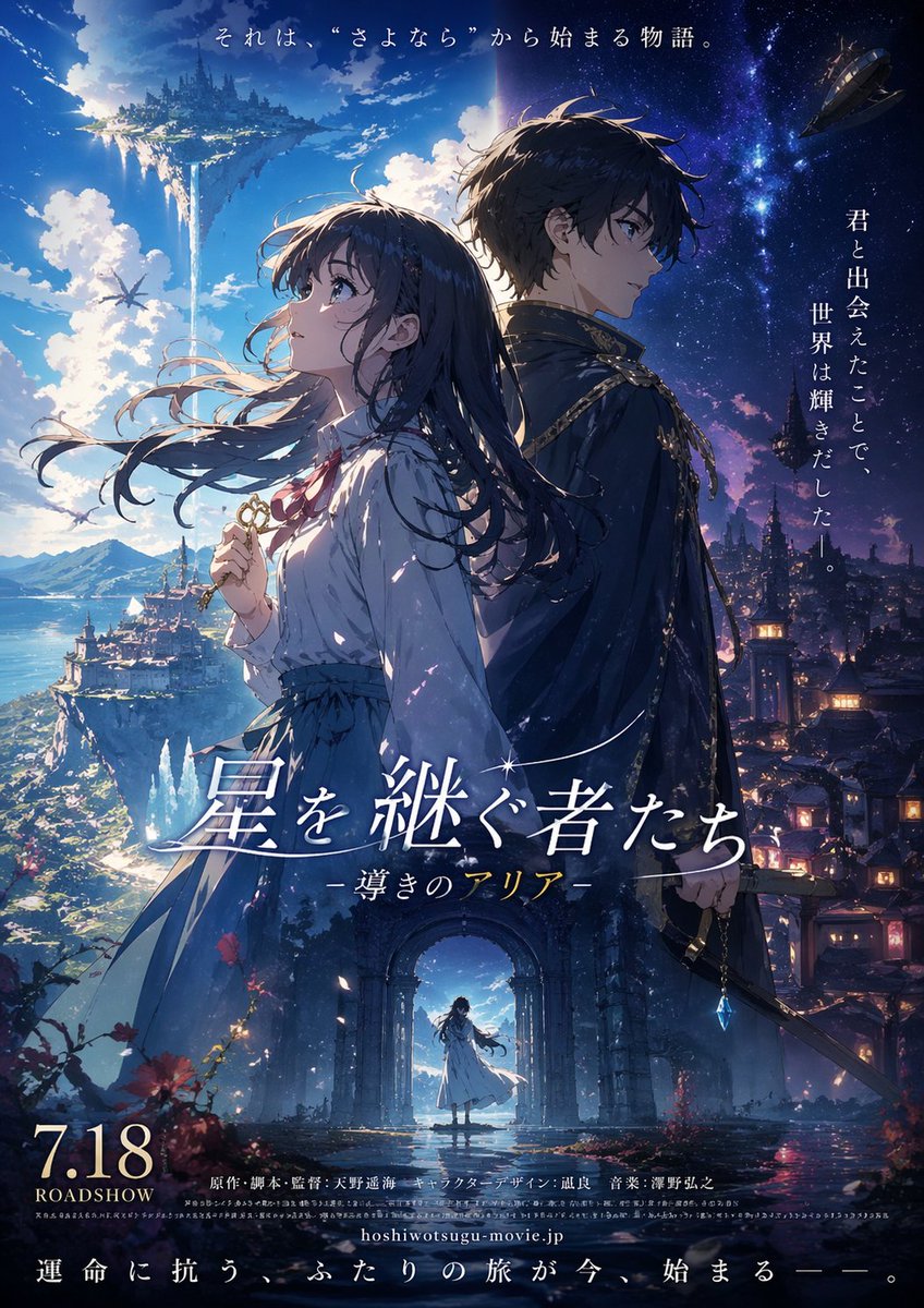 Fictional Anime Movie Poster Generation - AI image template preview