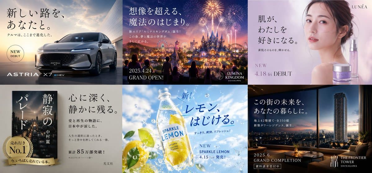 Multi-industry Japanese Ad Collage preview