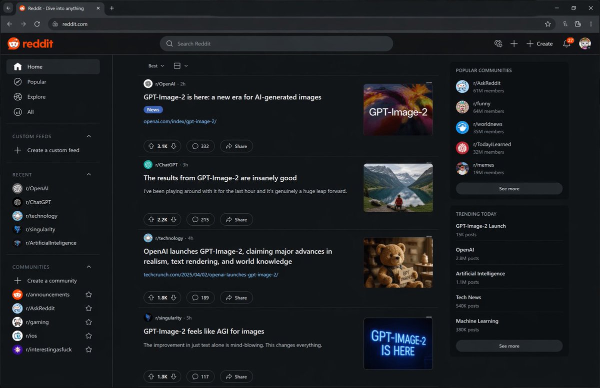 Hypothetical News Homepage - AI image template preview