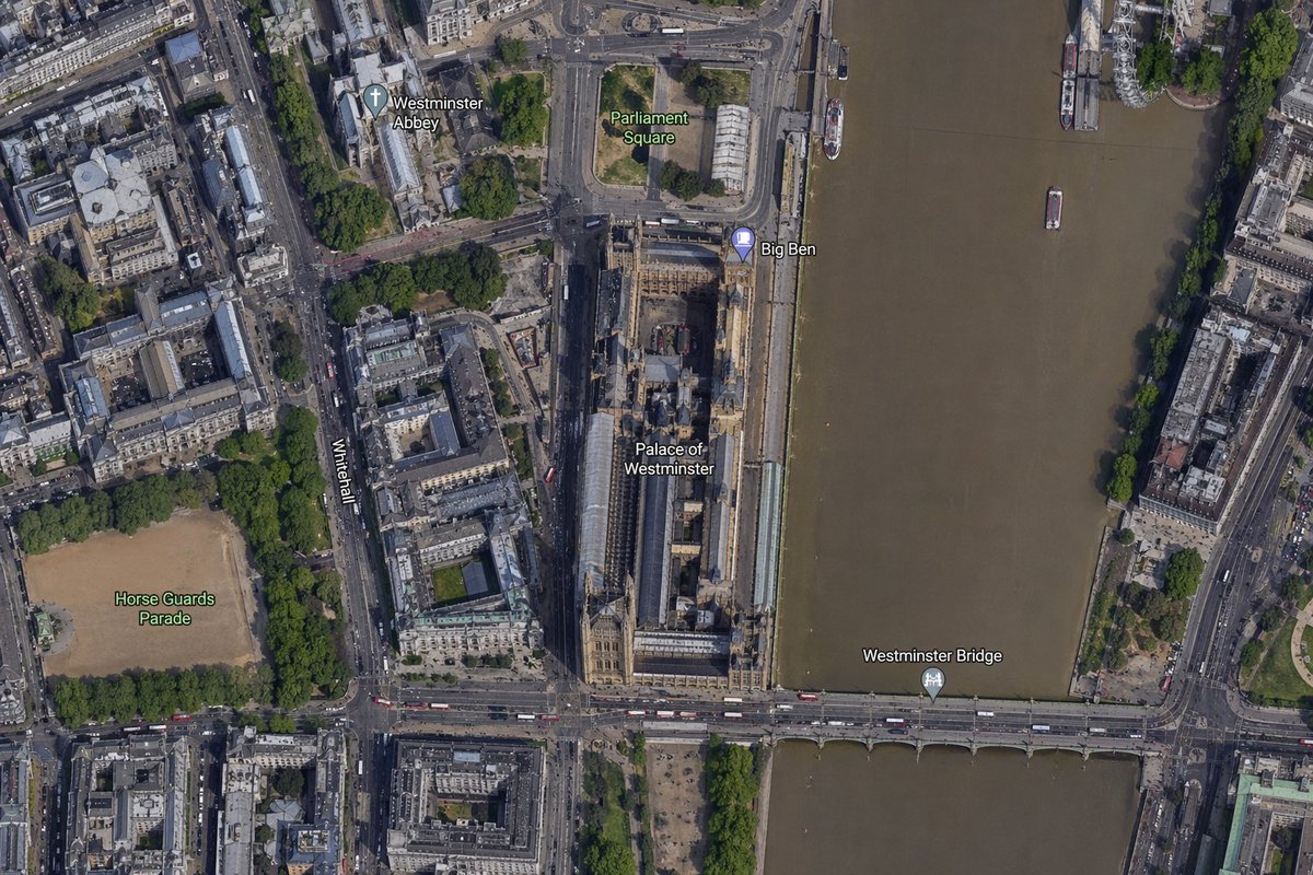Satellite Map of Big Ben Area - AI image template preview