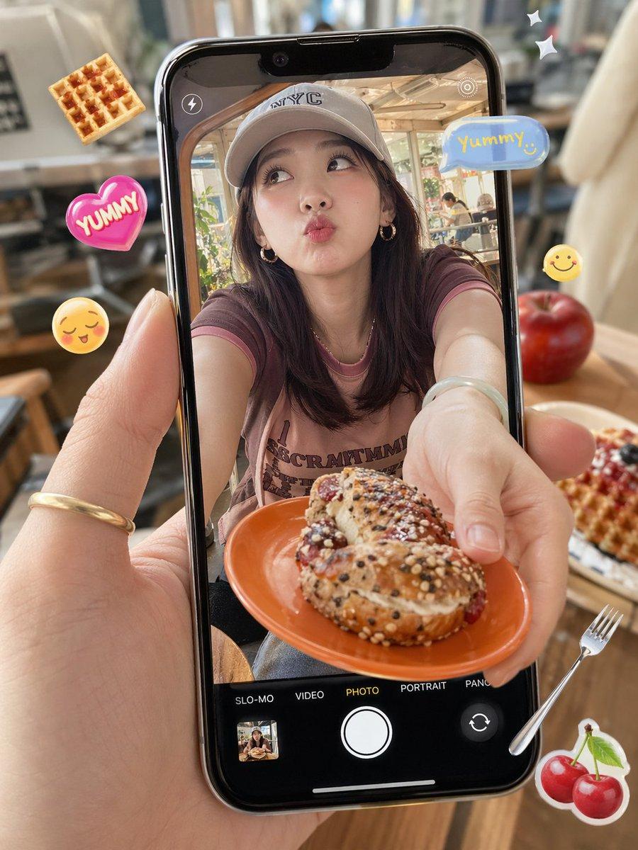 Cafe Phone Camera Food Snapshot - AI image template preview