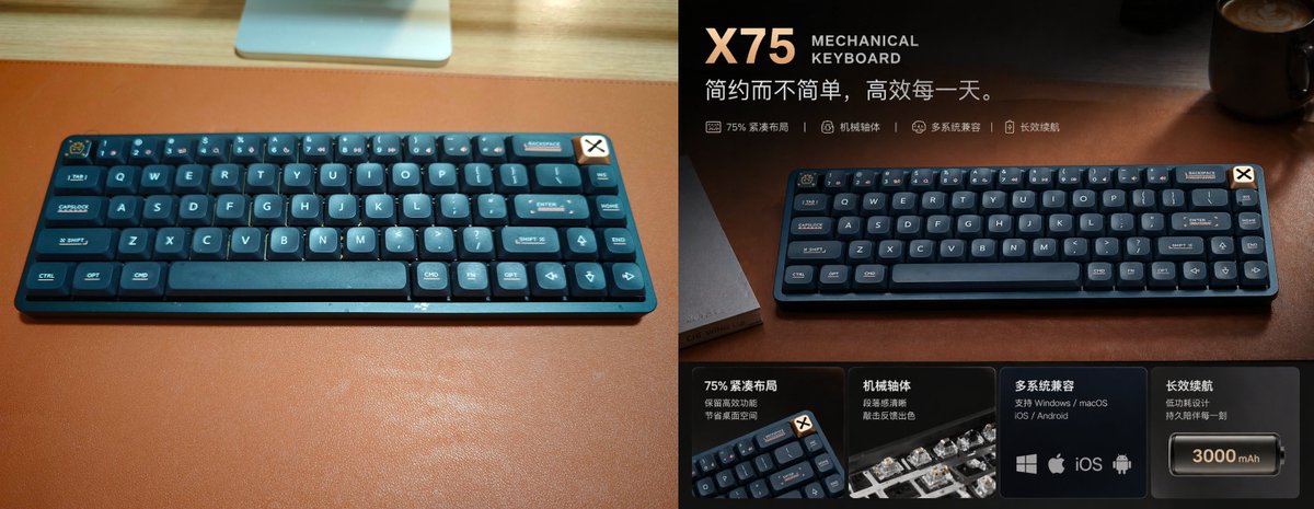 Premium Mechanical Keyboard Ad Poster - AI image template preview